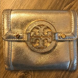 Tory Burch Metallic Gold Fold Wallett